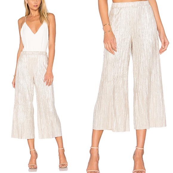Alice + Olivia Pants - alice + olivia | 8 Elba Ankle Pant Pale Gold Pleat